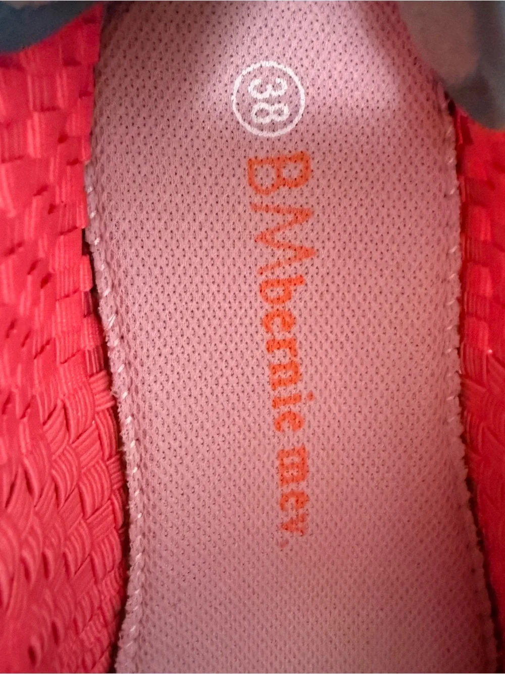 Bernie Mev Lulia Wedge Shoes Coral Pink Woven Size EU 38 Resort Coastal Grandma